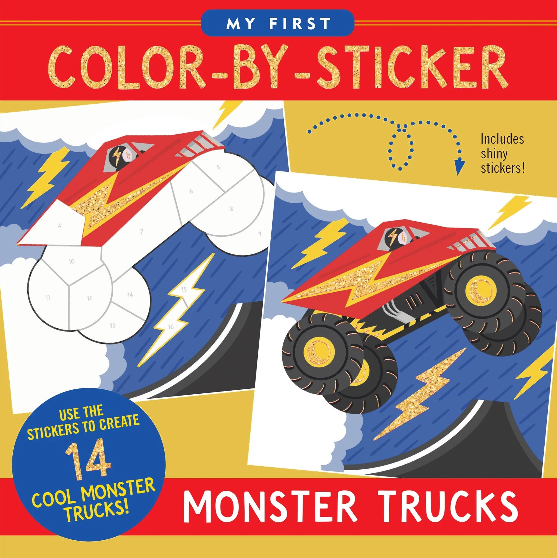 My First Color by Sticker Book - Monster Trucks