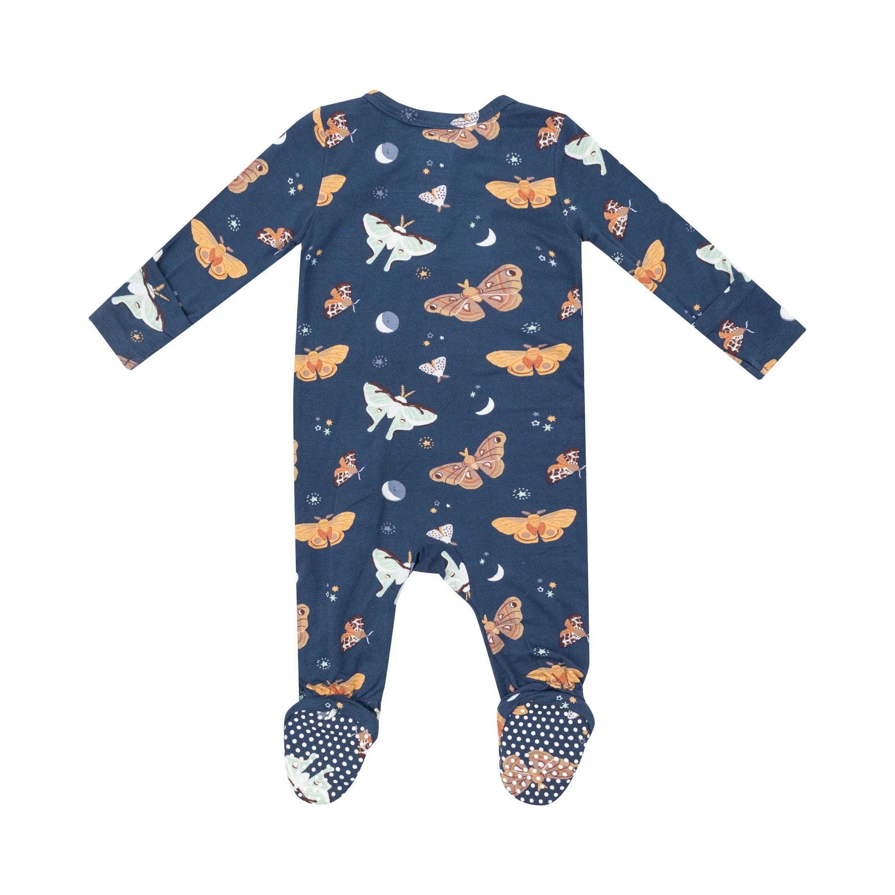 2 Way Zipper Footie - Moths 6-9 months