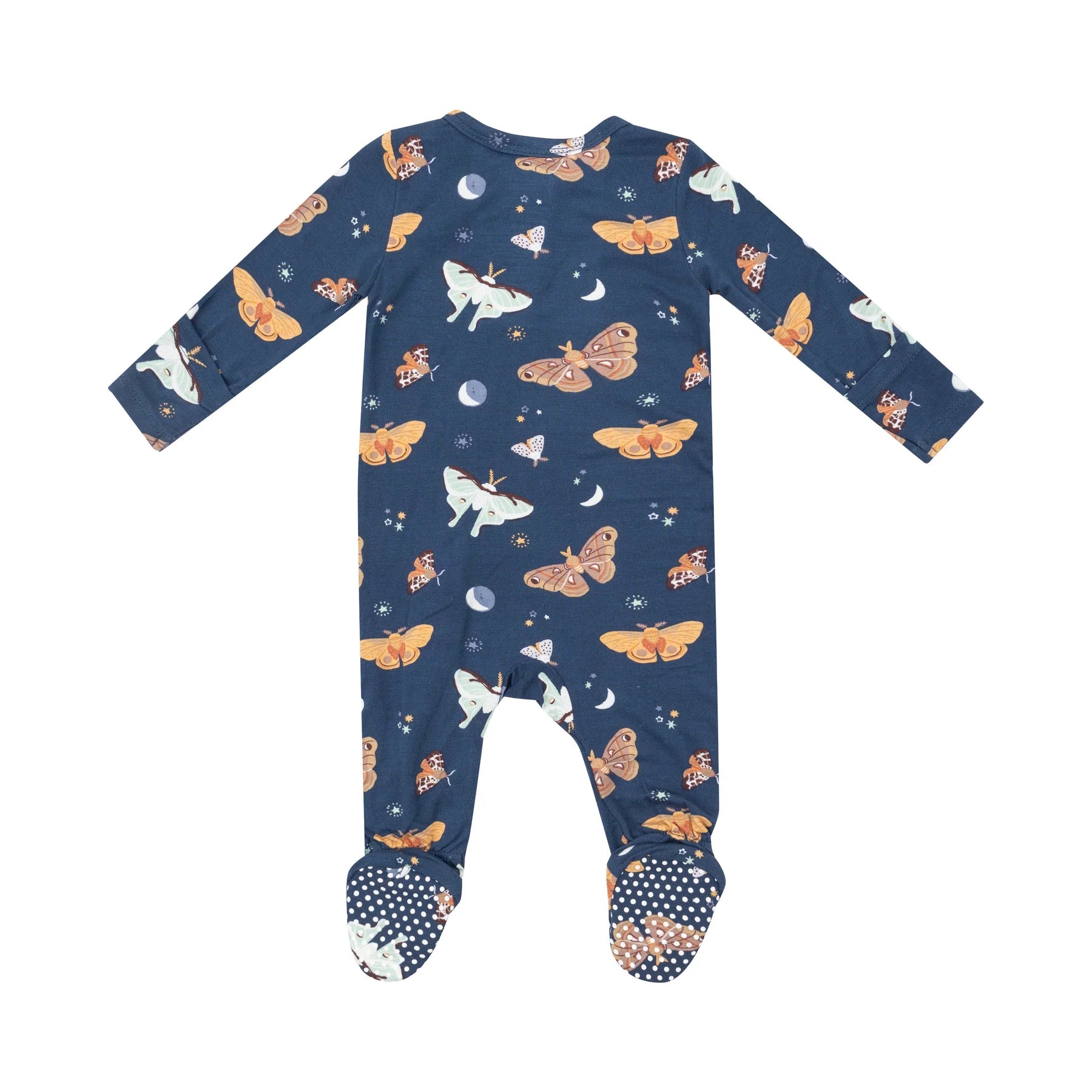 2 Way Zipper Footie - Moths 3-6 month