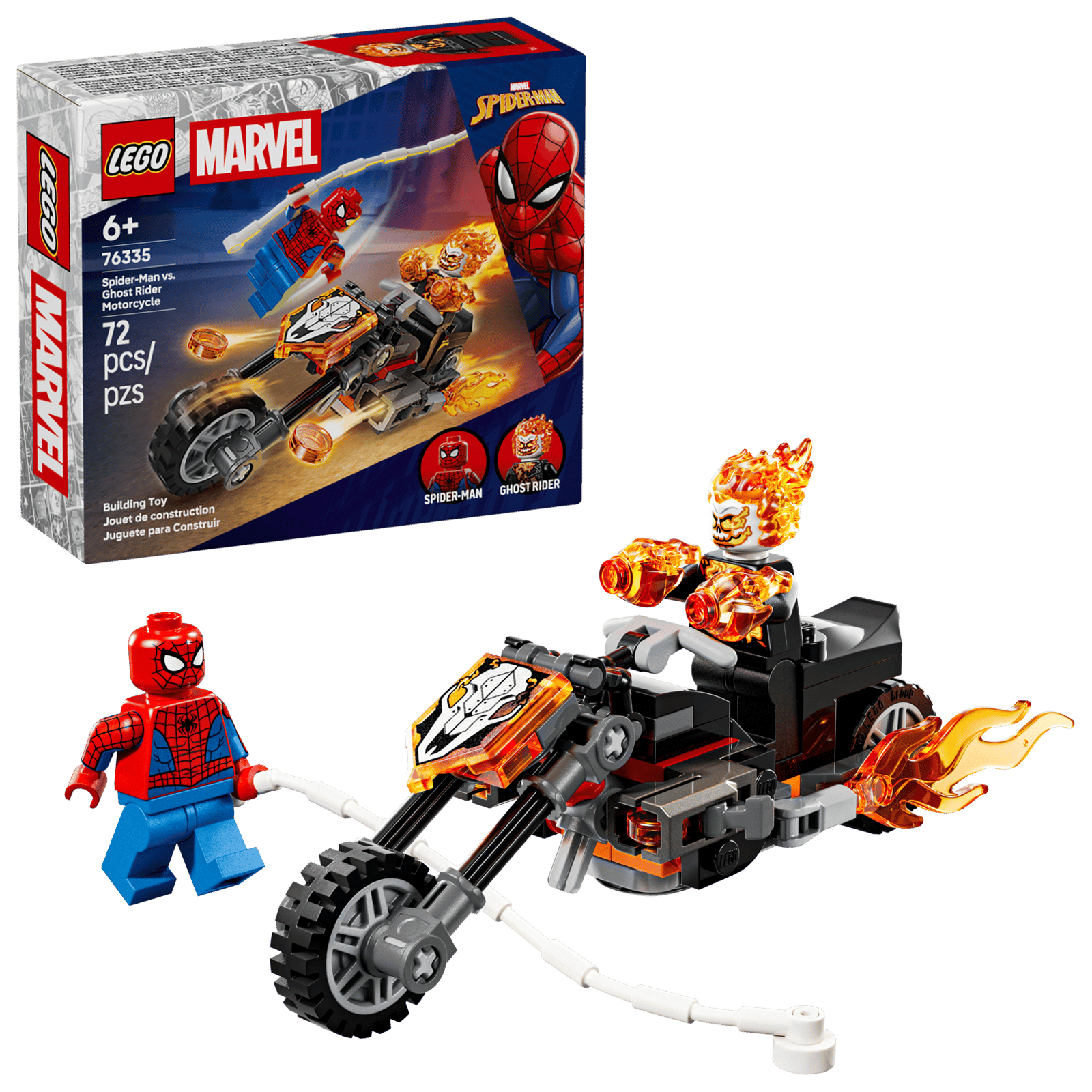 Lego Spider Man vs Ghost Rider Motorcycle
