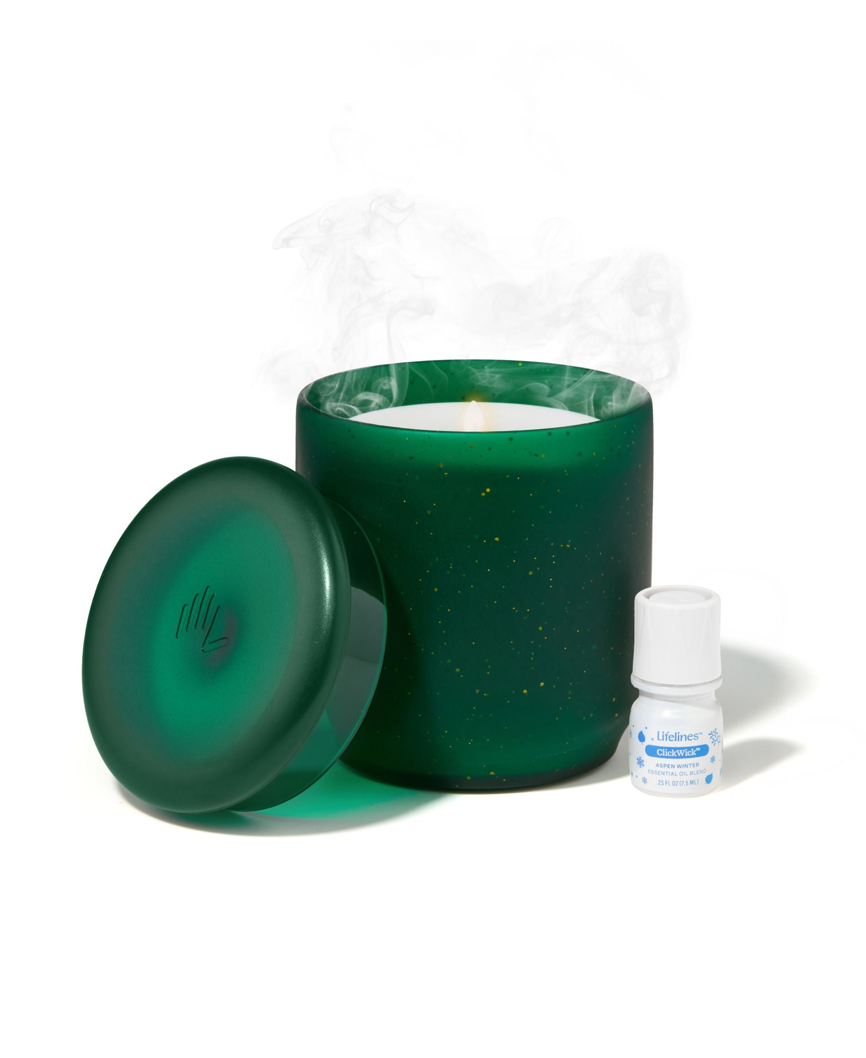 Seasonal Candle - Frosted Glass Green