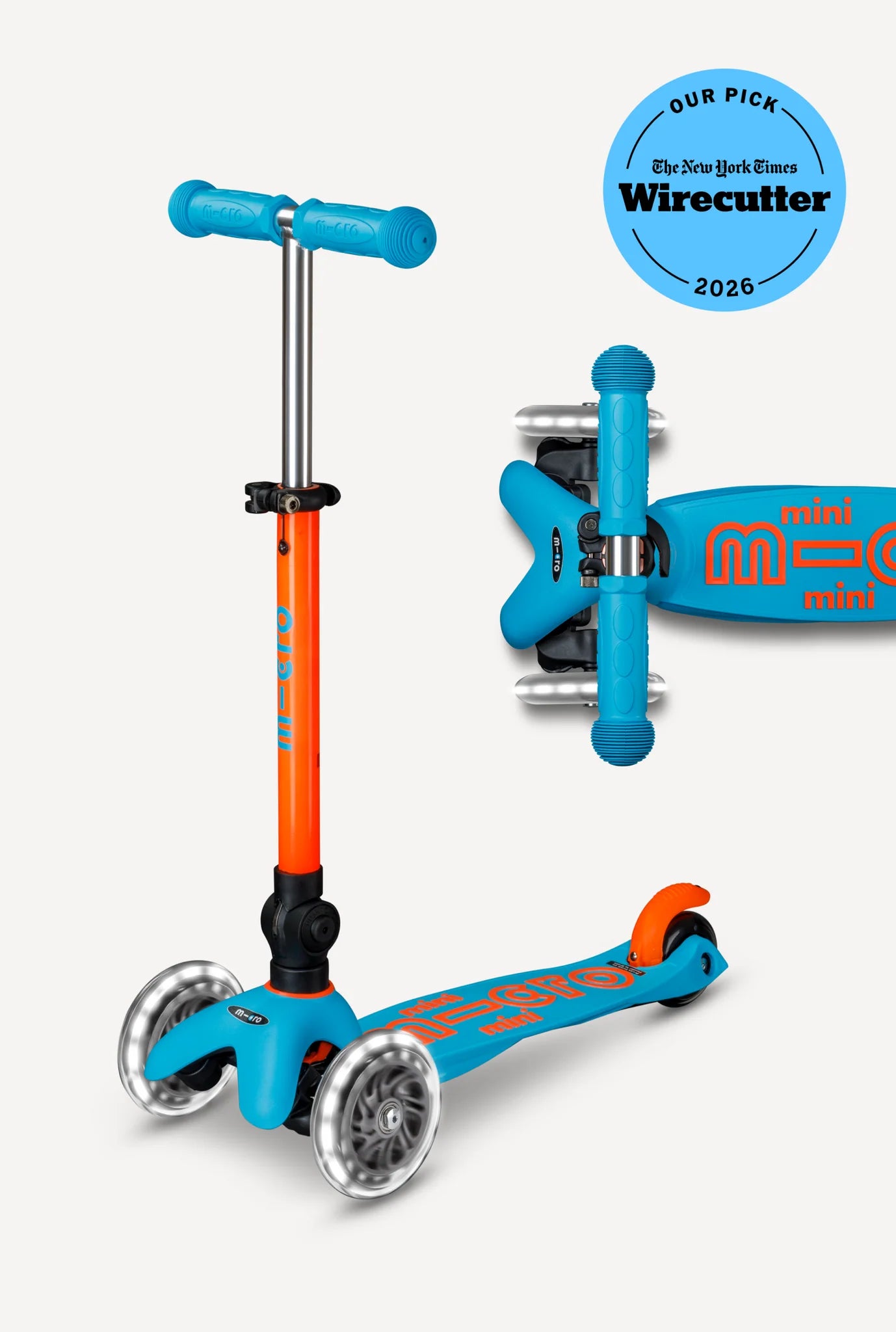 Micro Mini Deluxe LED Scooter Neon Sunset Orange