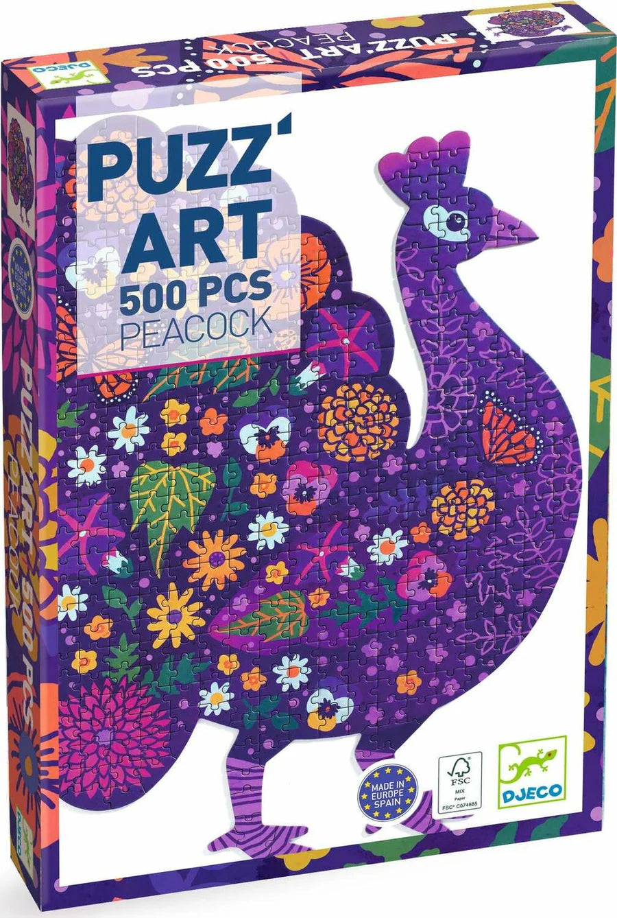 Puzz Art Peacock Puzzle - 500 pc