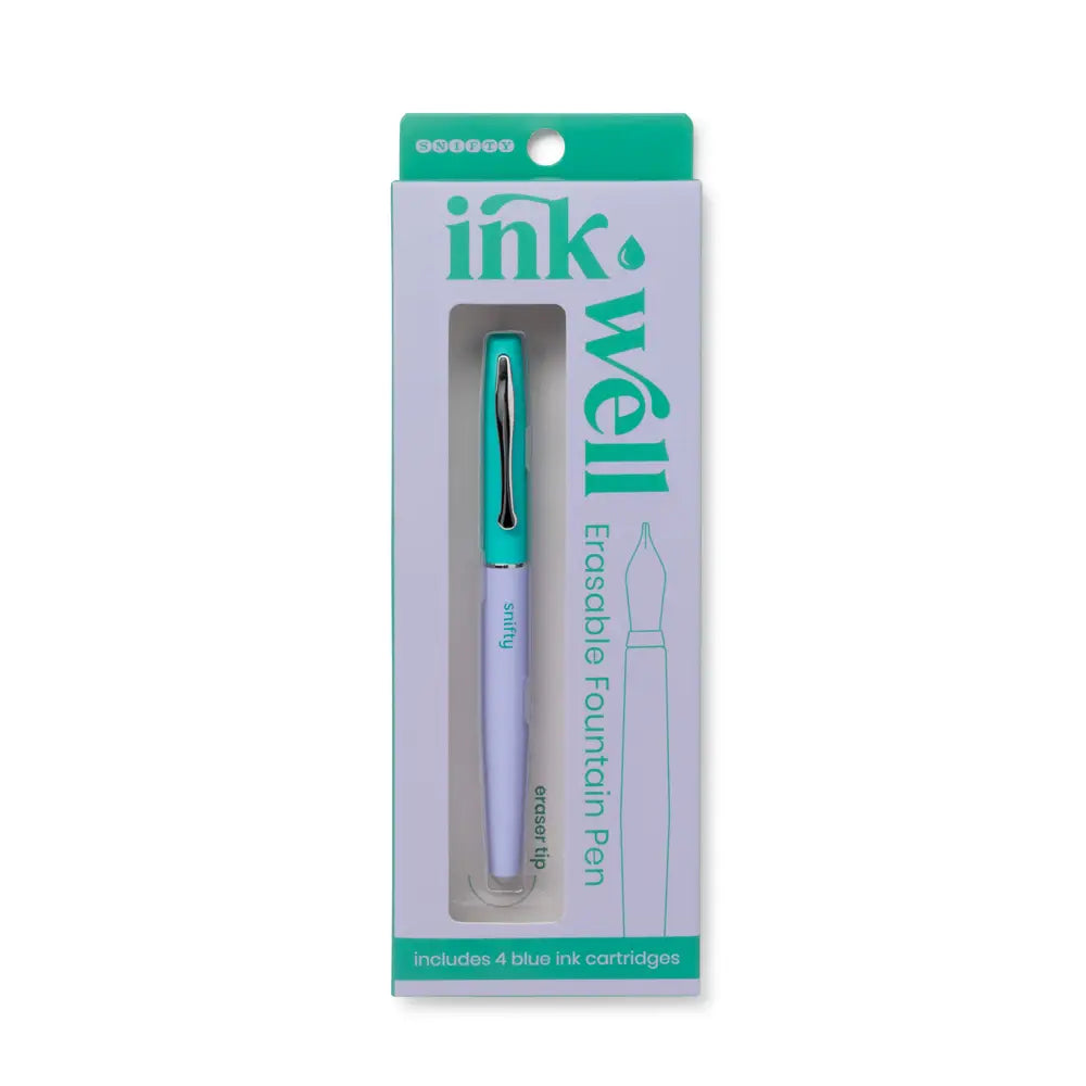 Ink Well Erasable Fountain Pen - Periwinkle/Kelly