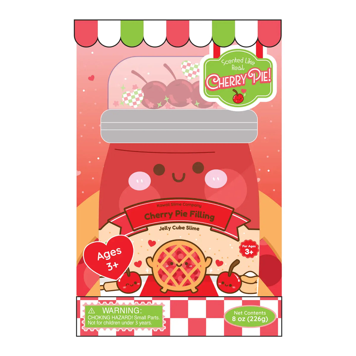 Cherry Pie Filling Jelly Cube Slime