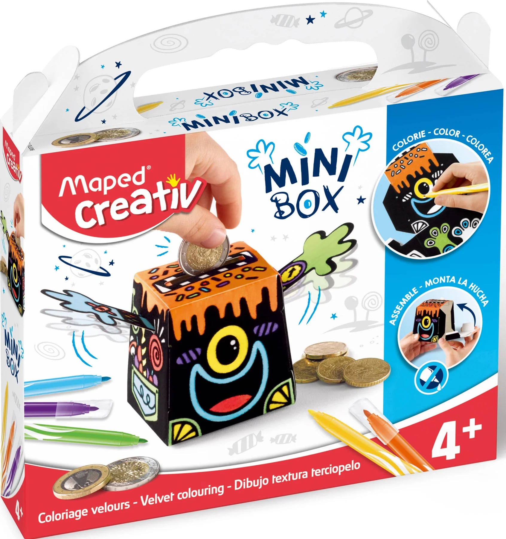 Creativ Velvet Coloring Piggy Bank