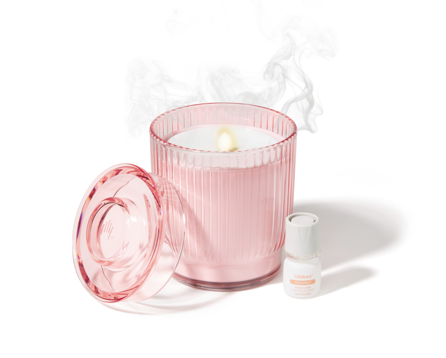 Flameless Candle Diffuser- Pink with Very Vanilla ClickWick&nbsp;