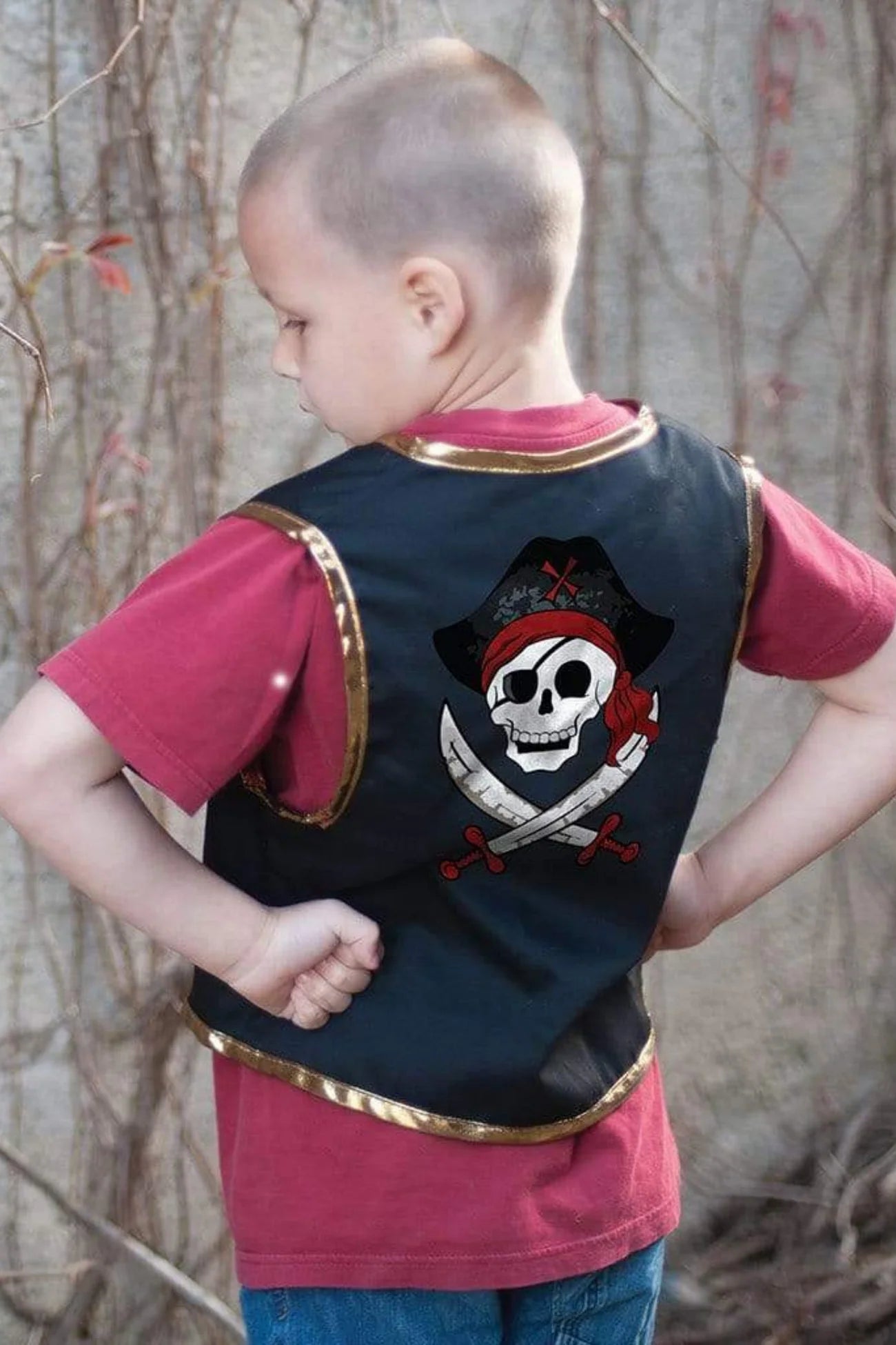 Pirate Vest with Eye Patch Size 4-7