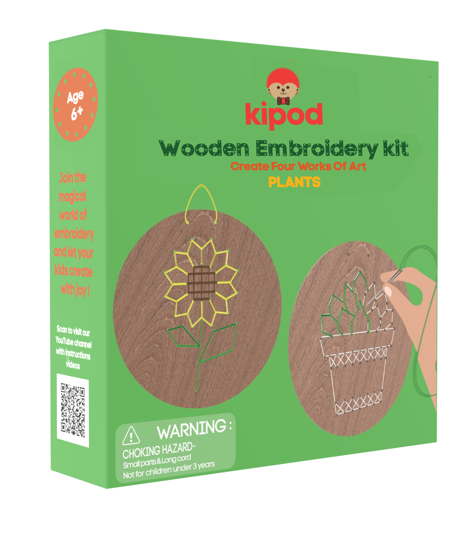 Wood Embroidery Kit - Plants