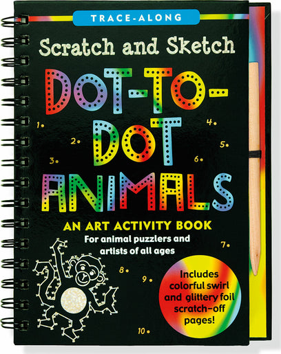 Scratch & Sketch Dot-to-Dot Animals (Trace-Along): An Art Activity Book