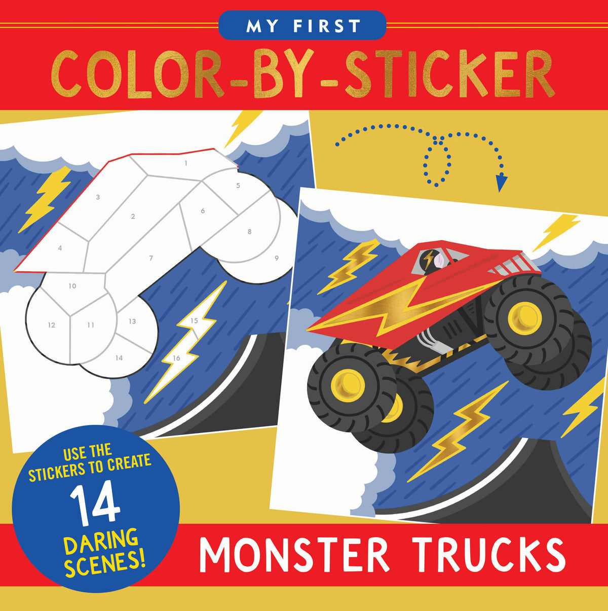 My First Color-by-Sticker Book - Monster Trucks