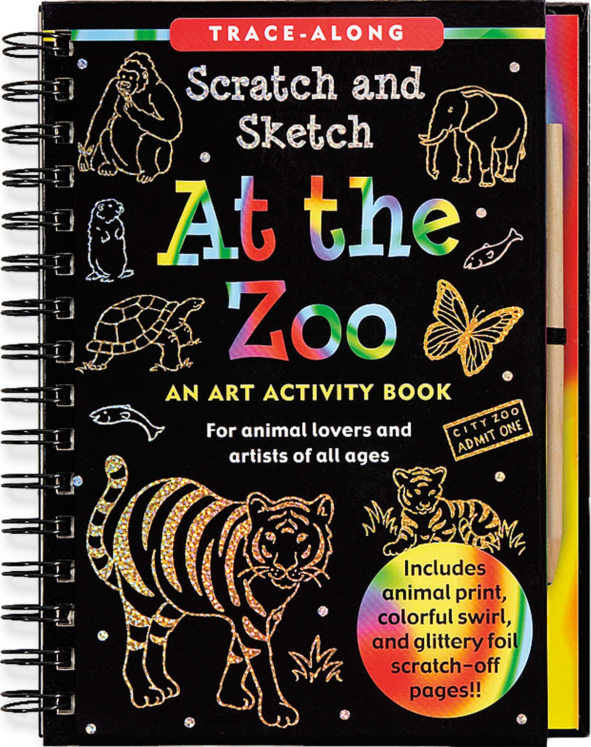 Scratch & Sketch At the Zoo (Trace-Along): An Art Activity Book