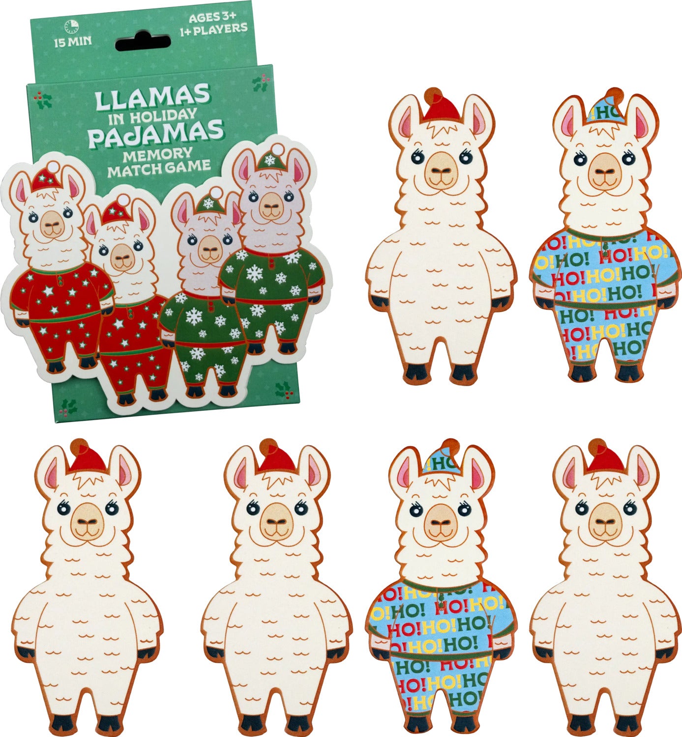 Llamas in Pajamas - Holiday Memory Game
