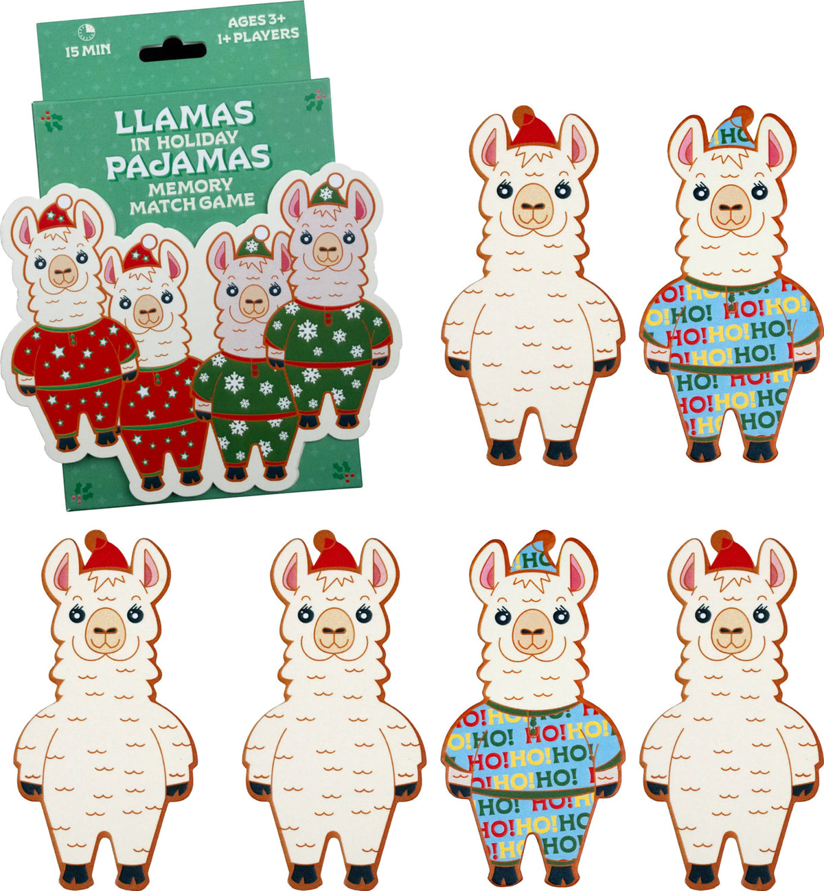 Llamas in Pajamas - Holiday Memory Game