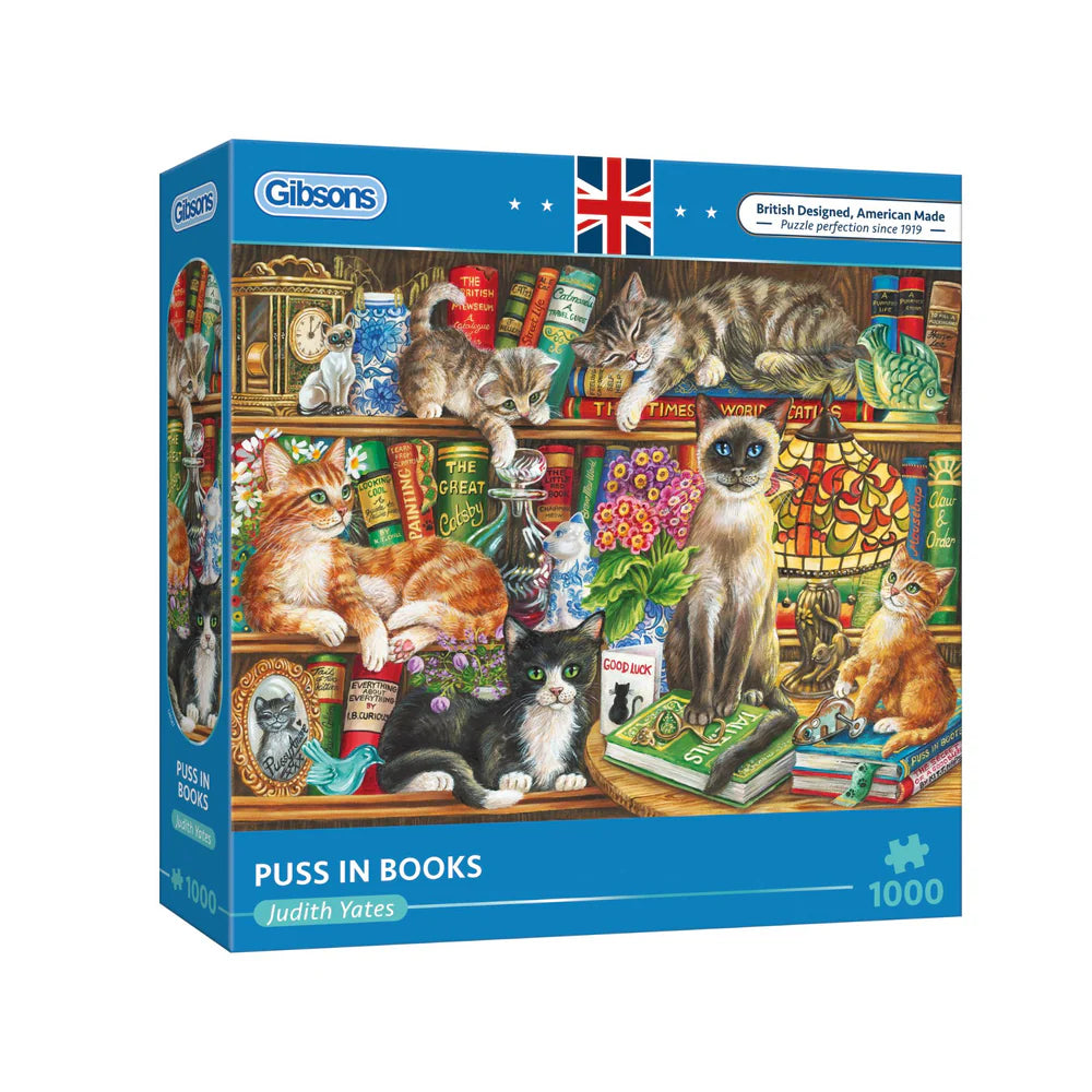 Puss in Books - 1000 Pc Puzzle