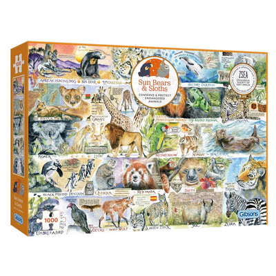 Sun Bears and Sloths Puzzle - 1000 pc