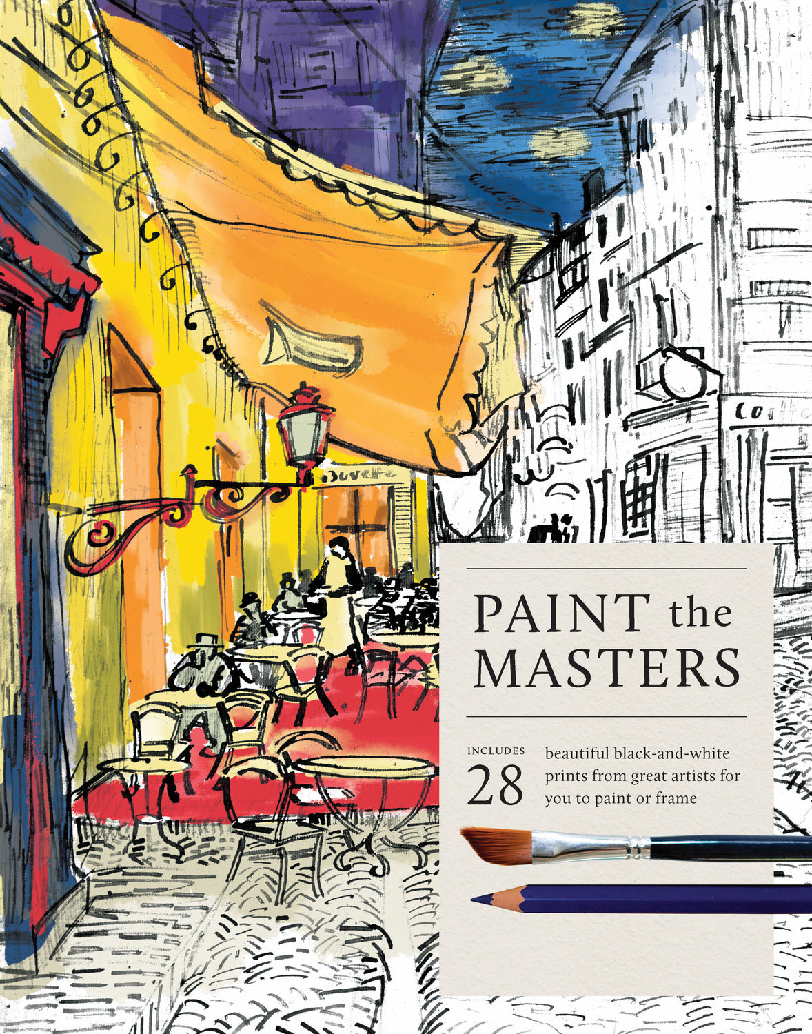 Paint the Masters: 28 beautiful black-and-white posters from great artists for you to paint or frame