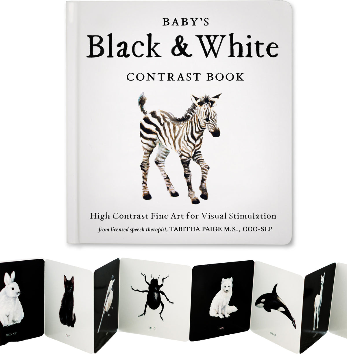 Baby's Black and White Contrast Book: High-Contrast Art for Visual Stimulation at Tummy Time