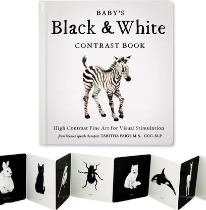 Baby's Black and White Contrast Book: High-Contrast Art for Visual Stimulation at Tummy Time