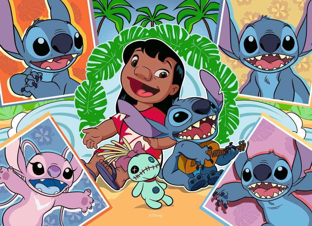 Stitch (4x100 Piece Puzzle)