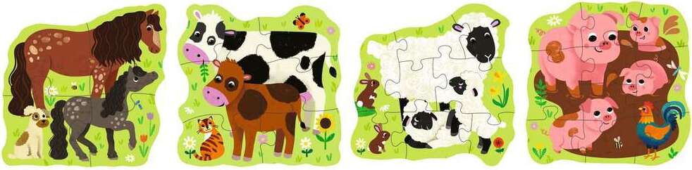 Puzzle Up - Farm Animals Puzzle (4, 6, 8, 10 pc)