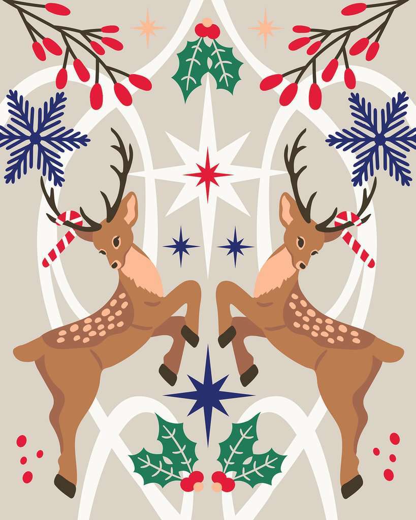 CreArt: Christmas Deer 10x12
