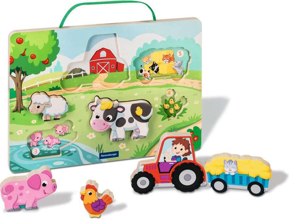 Wooden Puzzle On the Farm