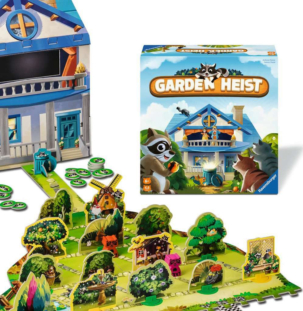 Ravensburger Garden Heist Board Game – Family Fun Hide and Seek with Raccoons