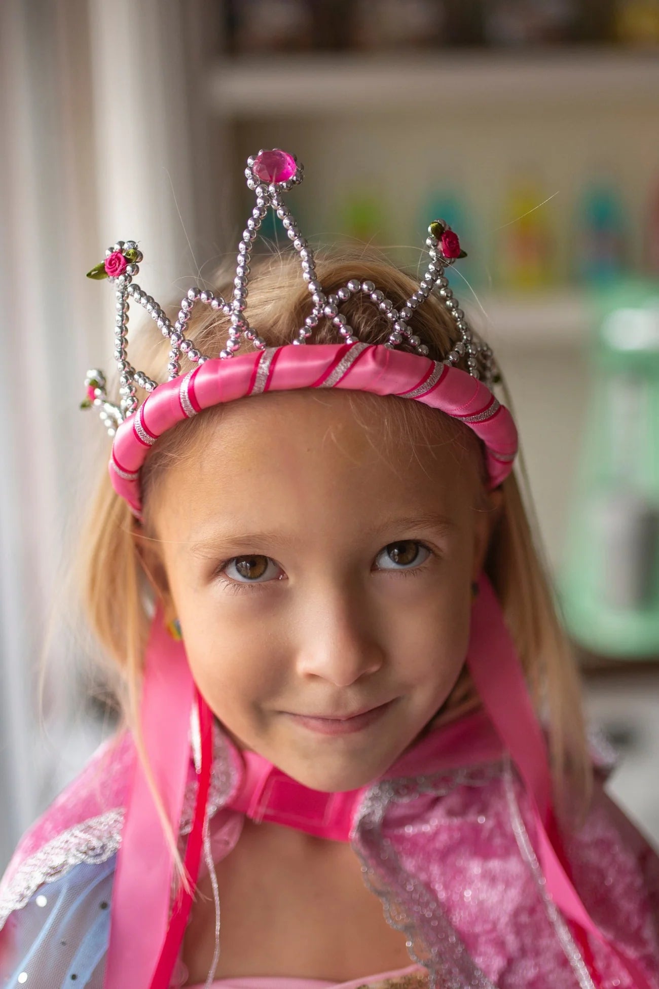 Ribbon Tiara - Light Pink