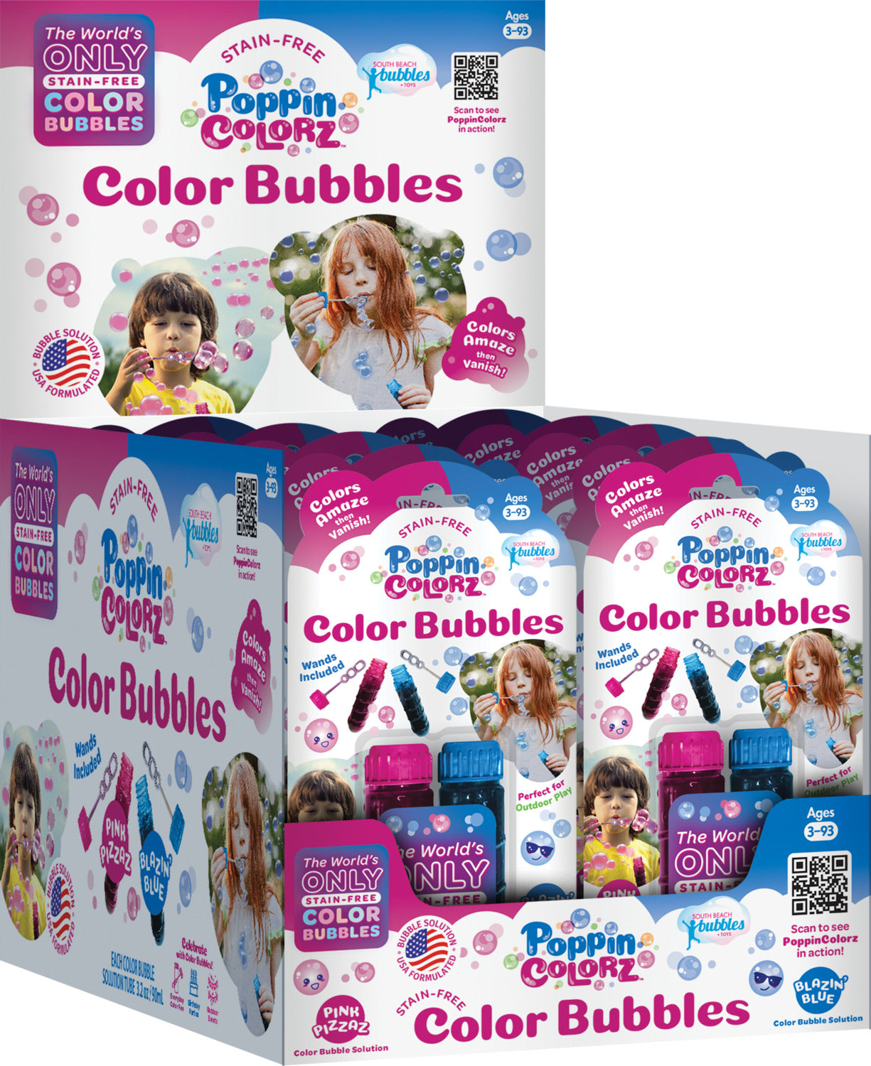 PoppinColorz 2-Pack Color Tubes PDQ