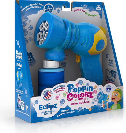 PoppinColorz Eclipz Bubble Blaster – Blazin’ Blue