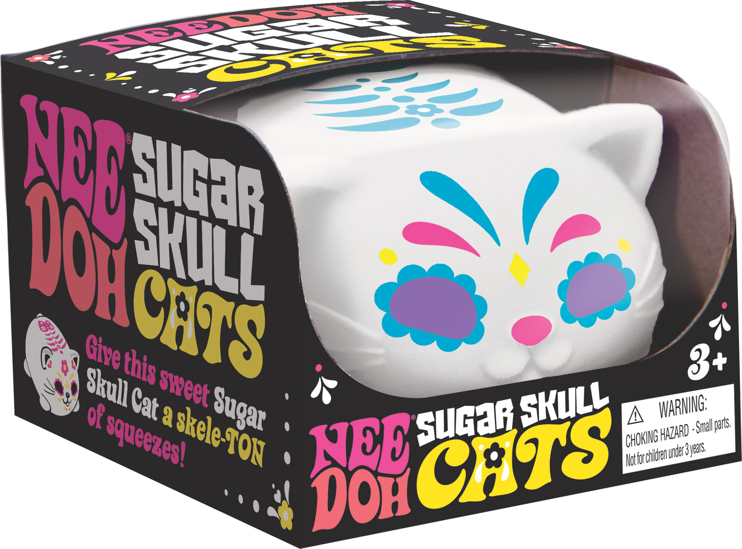 NeeDoh Sugar Skull Cool Cat (assorted)