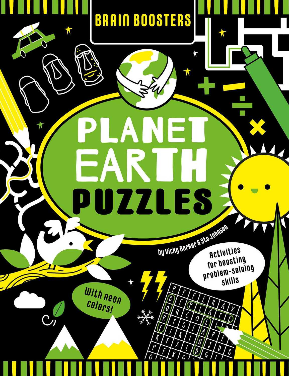 Brain Boosters Planet Earth Puzzles (with Neon Colors): Activities For Boosting Problem-Solving Skills
