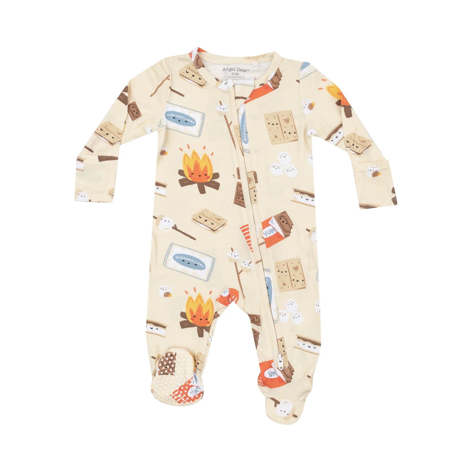 Zipper Footie - S'mores, 3-6 months