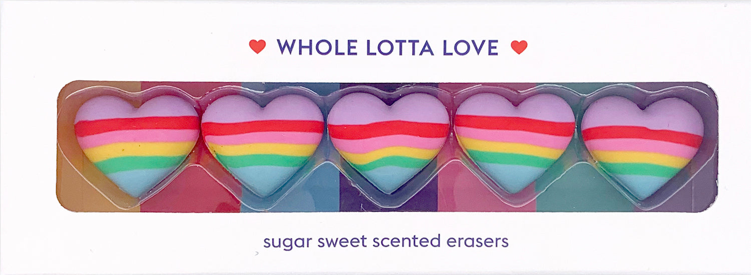 Whole Lotta Love Scented Heart Erasers Set