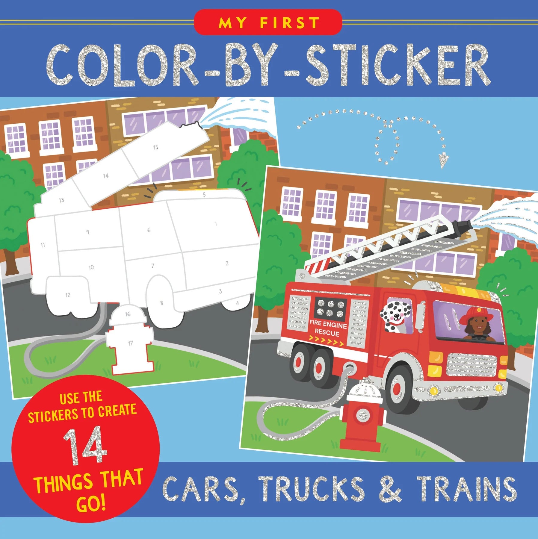 Color By Sticker: Cars, Trucks and Trains