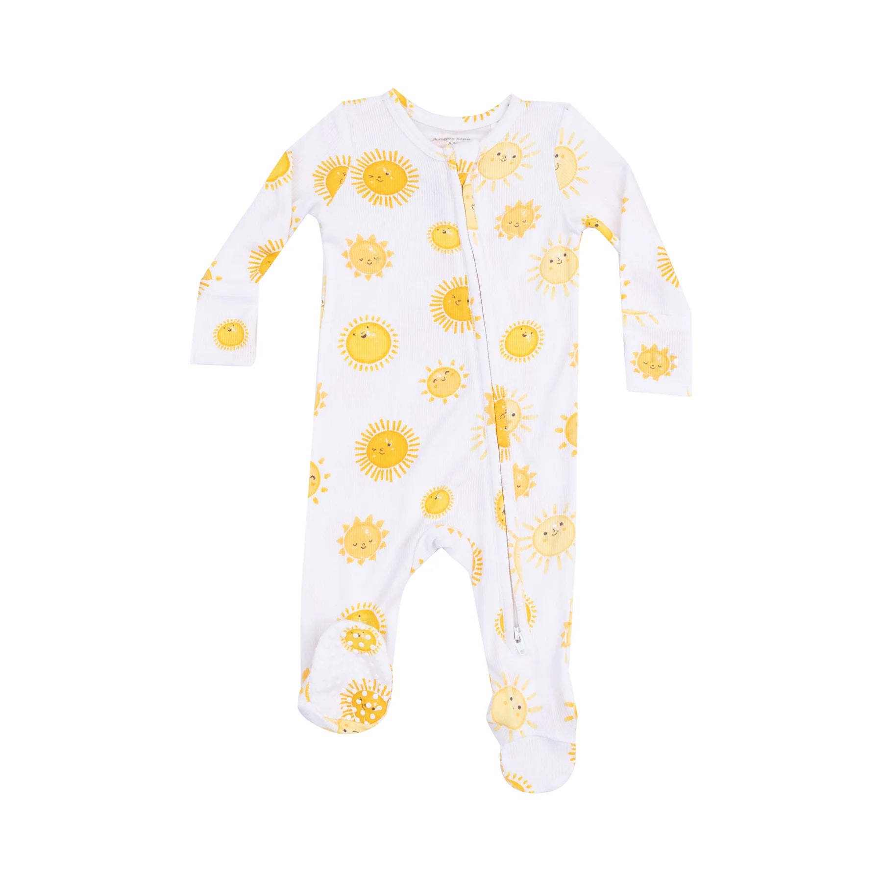 Happy Suns Zipper Footie - 3-6 month