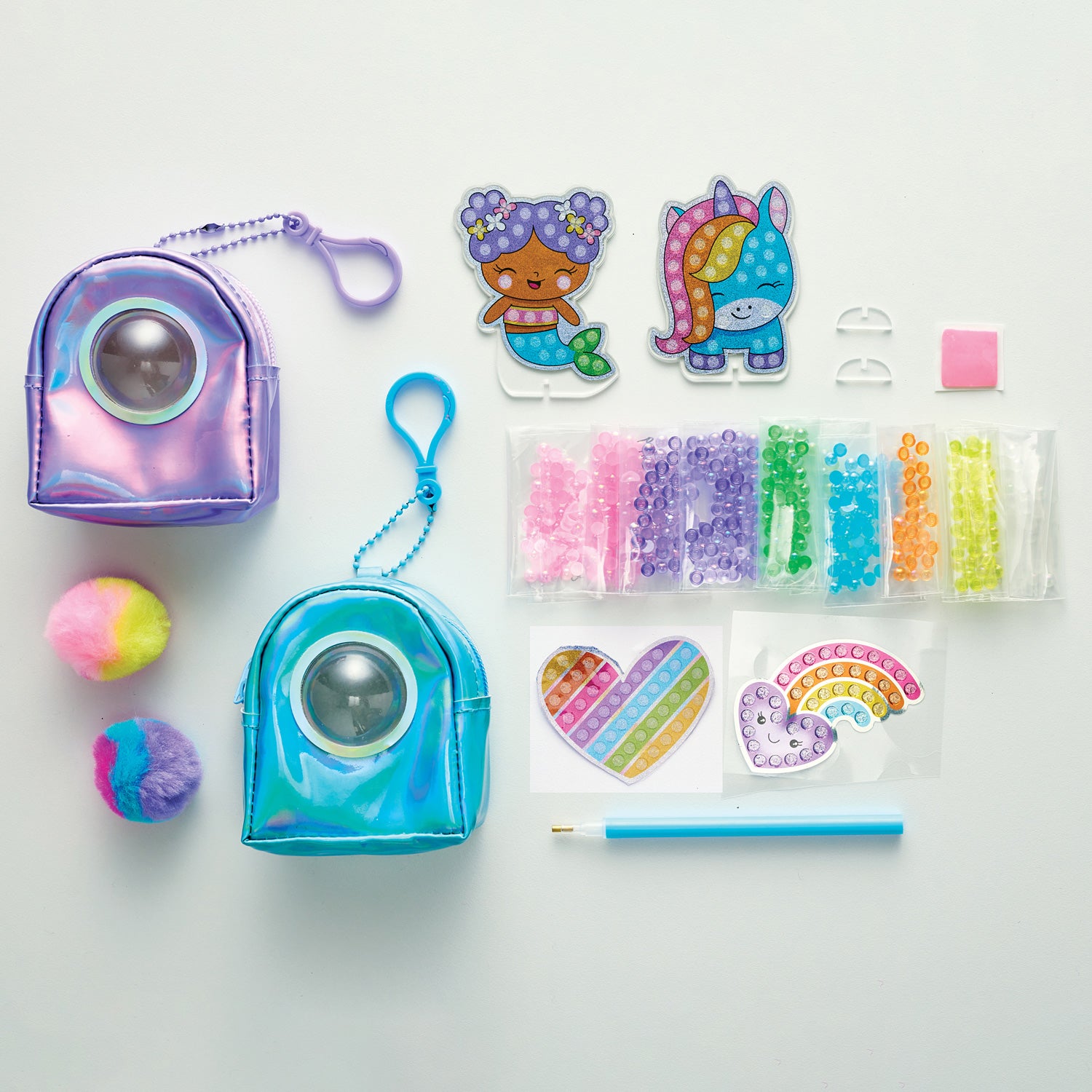 Bubble Gems Backpack Keychains