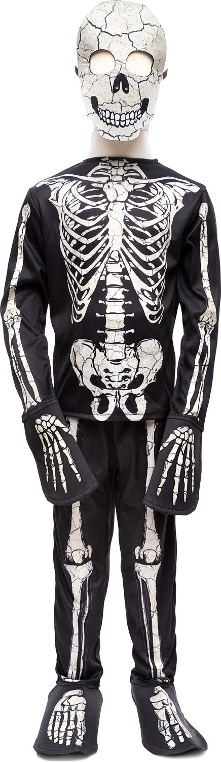 Great Pretenders Glow in the Dark Skeleton Shirt, Pants & Mask, size 3/4