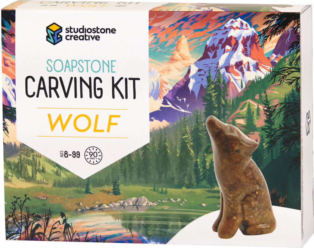 Soapstone Carving Kit - Wolf