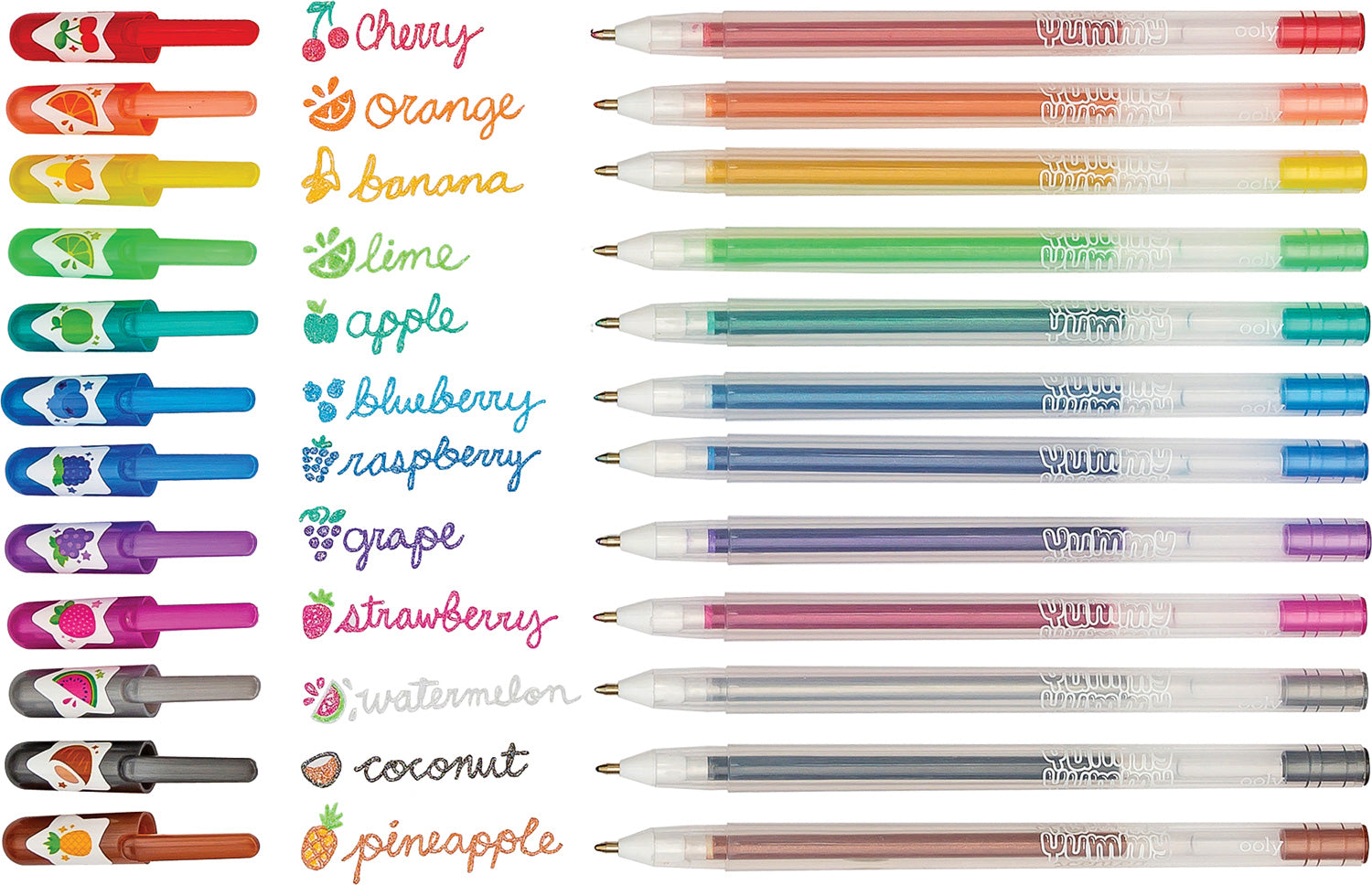 Yummy Yummy Scented Glitter Gel Pens - 12 pk