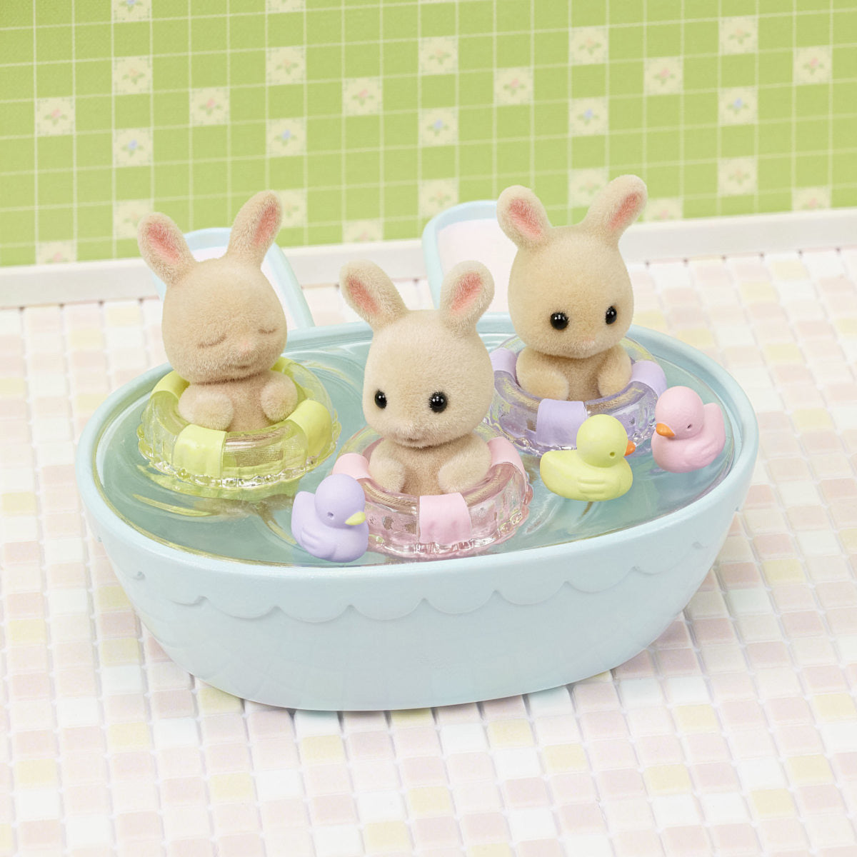 Calico Critters Triplets Baby Bathtime Set