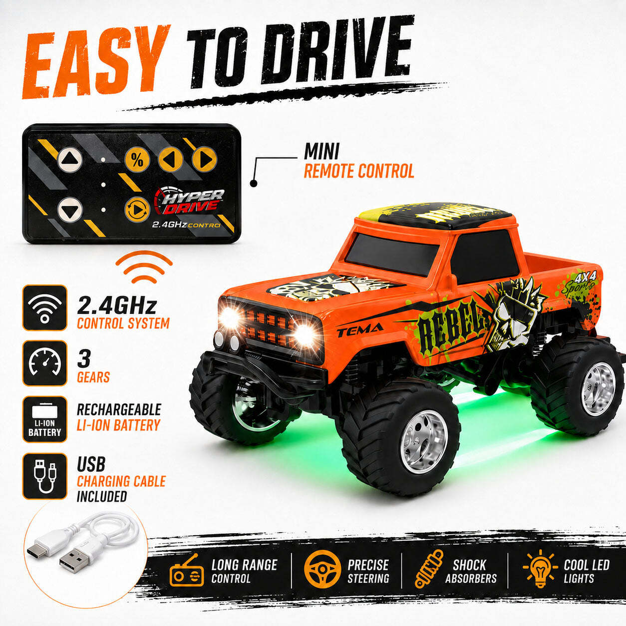 Hyper Drive Mini RC Retro Truck