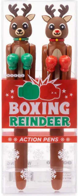 Boxing Reindeer Action Pens