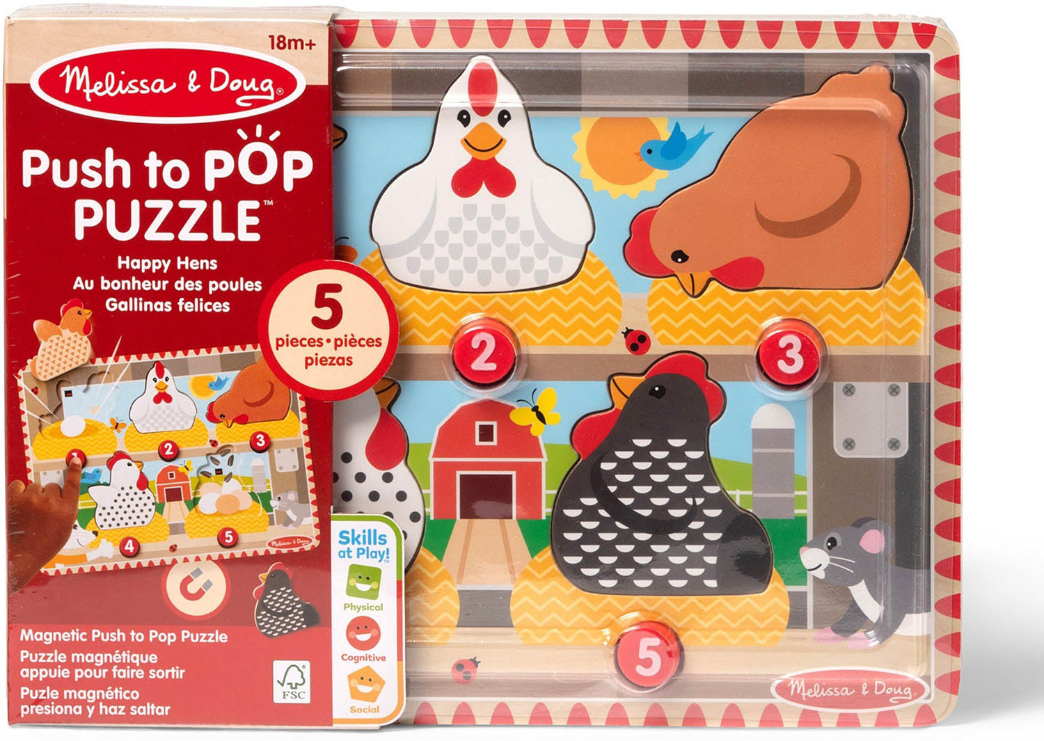 Push to Pop Puzzle Happy Hens