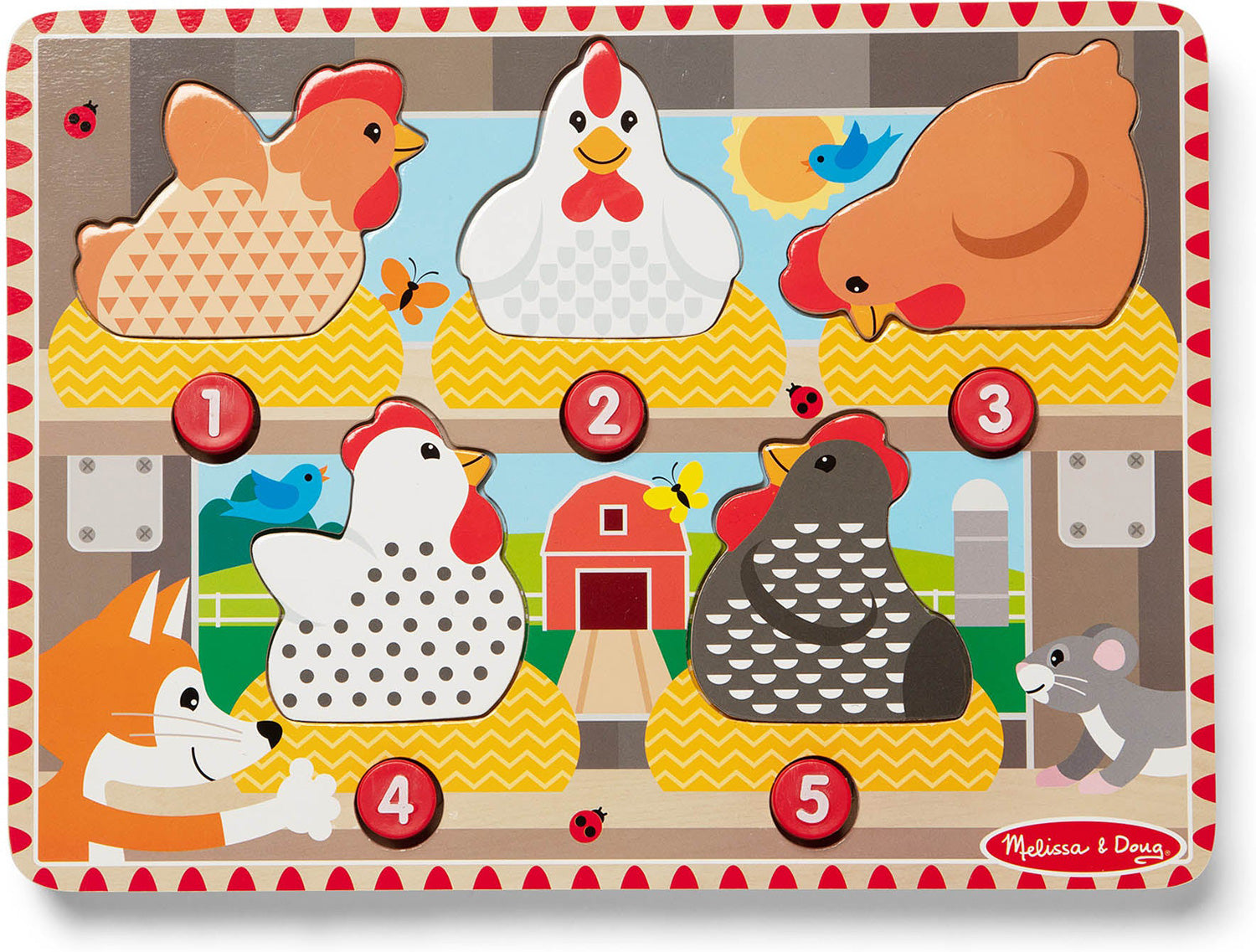 Push to Pop Puzzle Happy Hens