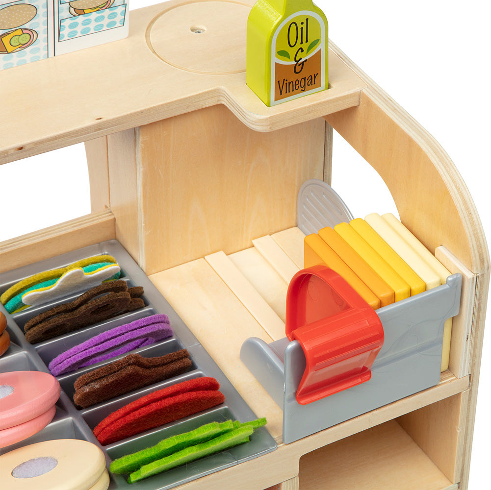 Melissa & Doug Wooden Slice & Stack Sandwich Counter