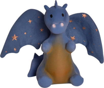 Baby Midnight Dragon Natural Rubber Rattle with Crinkle Wings