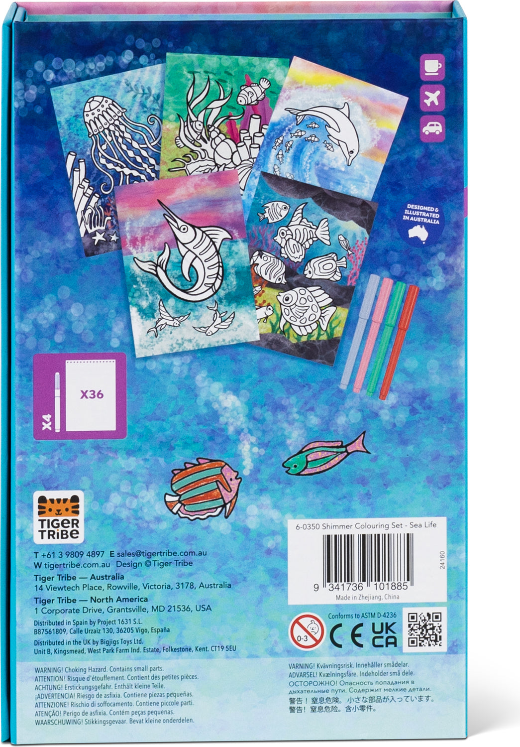 Shimmer Coloring Set -Sea Life