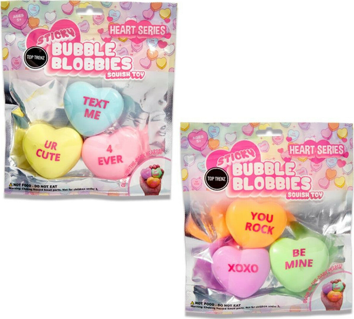 Sticky Bubble Blobbies - Conversation Heart